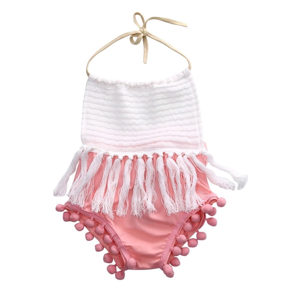 Emmie Backless Pom Pom Sunsuit Romper - Picture 7 of 7